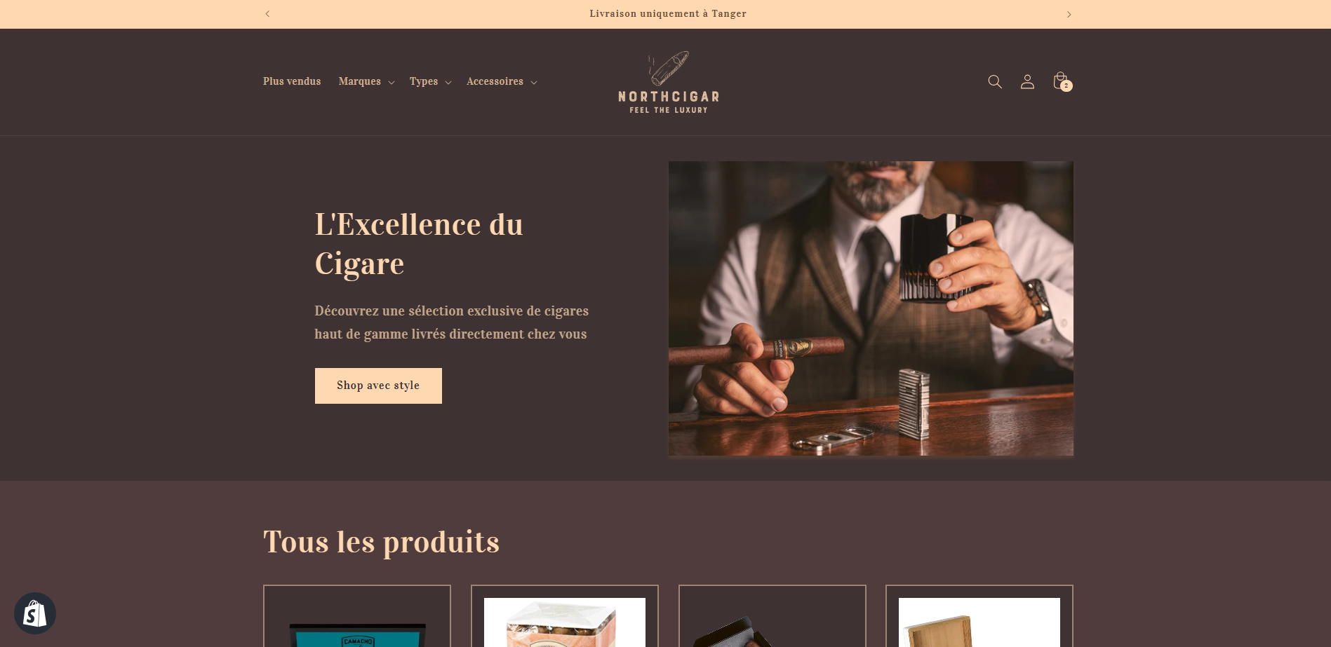 Northcigar — Boutique Shopify personnalisée