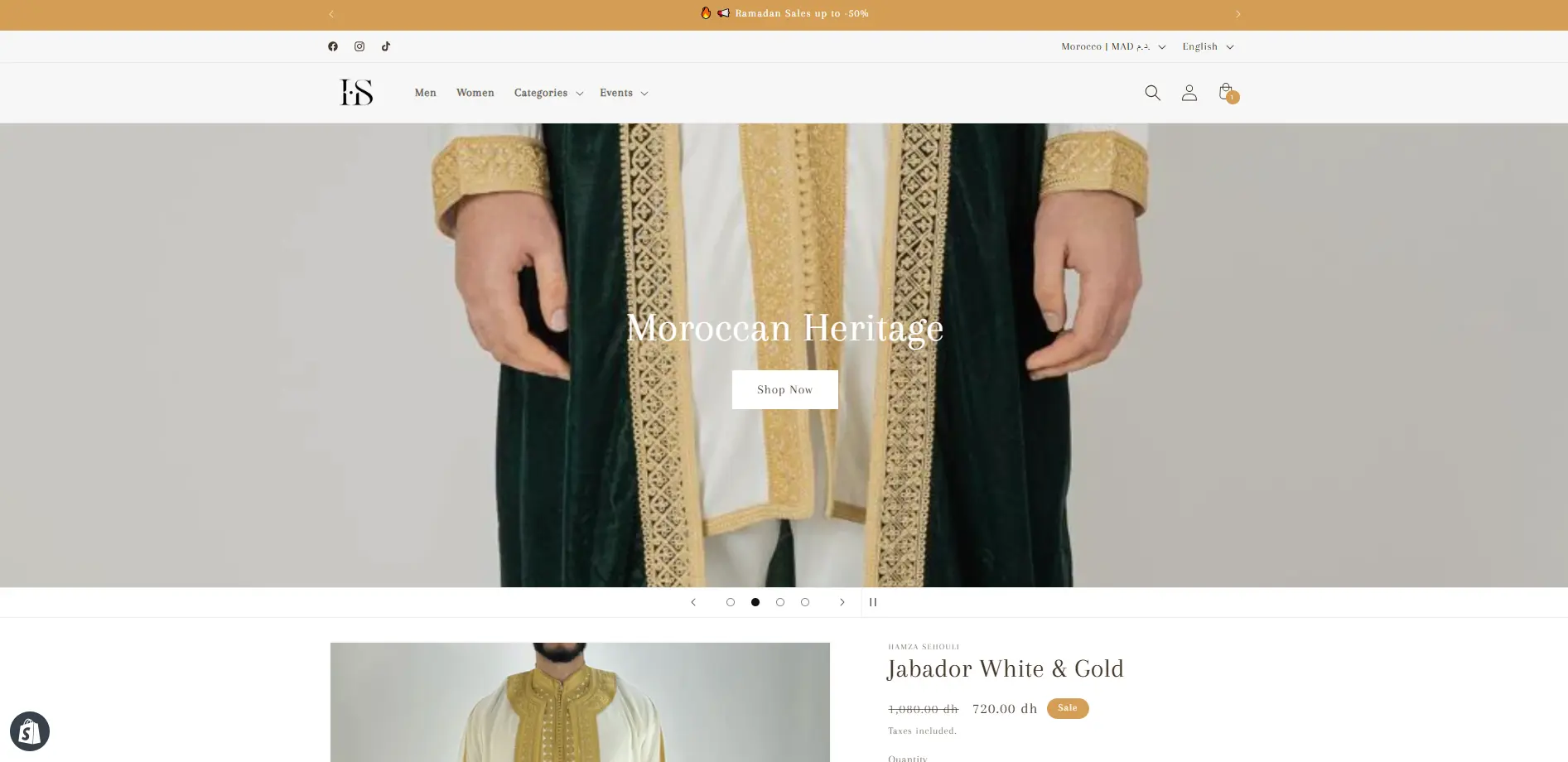 Boutique Shopify de Vêtements Traditionnels Marocains